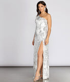 Melinda One Shoulder Sequin Dress creates the perfect summer wedding guest dress or cocktail party dresss with stylish details in the latest trends for 2023!