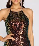 Tracy Sequin Scroll Mermaid Dress creates the perfect summer wedding guest dress or cocktail party dresss with stylish details in the latest trends for 2023!