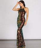 Tracy Sequin Scroll Mermaid Dress creates the perfect summer wedding guest dress or cocktail party dresss with stylish details in the latest trends for 2023!