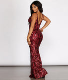 Seline Formal Sequin Scroll Dress is a stunning choice for a bridesmaid dress or maid of honor dress, and to feel beautiful at Prom 2023, spring weddings, formals, & military balls!