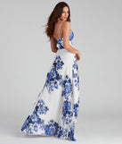 The Kiana Floral Chiffon A-Line Dress is a gorgeous pick as your 2023 prom dress or formal gown for wedding guest, spring bridesmaid, or army ball attire!
