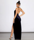 Vanna High Slit Velvet Dress is a stunning choice for a bridesmaid dress or maid of honor dress, and to feel beautiful at Prom 2023, spring weddings, formals, & military balls!