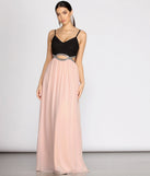 Tabia Rhinestone Infinity Trim A-Line Dress is a stunning choice for a bridesmaid dress or maid of honor dress, and to feel beautiful at Prom 2023, spring weddings, formals, & military balls!