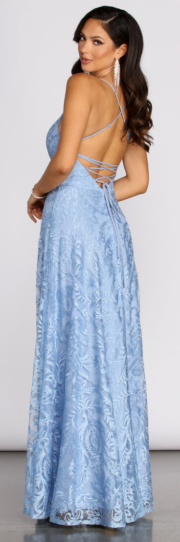The Cicilia Embroidered Floral A-Line Dress is a gorgeous pick as your 2023 prom dress or formal gown for wedding guest, spring bridesmaid, or army ball attire!