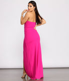 April Front Slit Strapless Crepe Dress creates the perfect summer wedding guest dress or cocktail party dresss with stylish details in the latest trends for 2023!