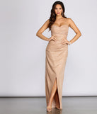 Skylar Glitter Shine Ruched Dress creates the perfect summer wedding guest dress or cocktail party dresss with stylish details in the latest trends for 2023!