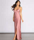 The Candra Strappy Back Wrap Dress is a gorgeous pick as your 2023 prom dress or formal gown for wedding guest, spring bridesmaid, or army ball attire!