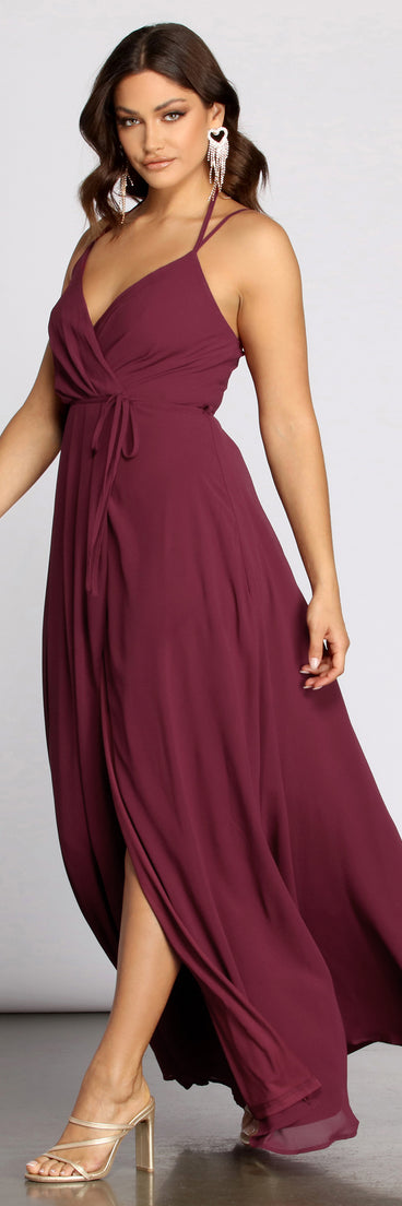 Rylie Chiffon A-Line Gown creates the perfect summer wedding guest dress or cocktail party dresss with stylish details in the latest trends for 2023!