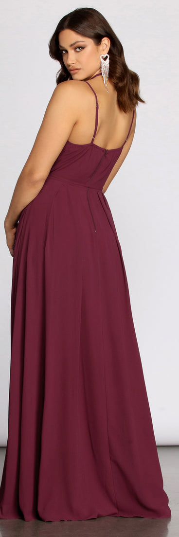 Rylie Chiffon A-Line Gown creates the perfect spring wedding guest dress or cocktail attire with stylish details in the latest trends for 2023!