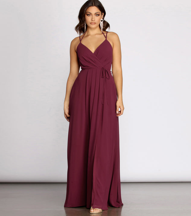 Rylie Chiffon A-Line Gown & Windsor