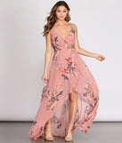 The Destiny Floral High Low Dress is a gorgeous pick as your 2023 prom dress or formal gown for wedding guest, spring bridesmaid, or army ball attire!