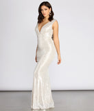 Diane Sequin Drape Back Formal Dress creates the perfect summer wedding guest dress or cocktail party dresss with stylish details in the latest trends for 2023!