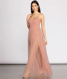 The Devon Tulle A-Line Dress is a gorgeous pick as your 2023 prom dress or formal gown for wedding guest, spring bridesmaid, or army ball attire!