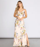 Elane Floral Satin Slip Gown creates the perfect summer wedding guest dress or cocktail party dresss with stylish details in the latest trends for 2023!