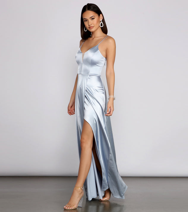 Kel Satin A-Line Dress & Windsor