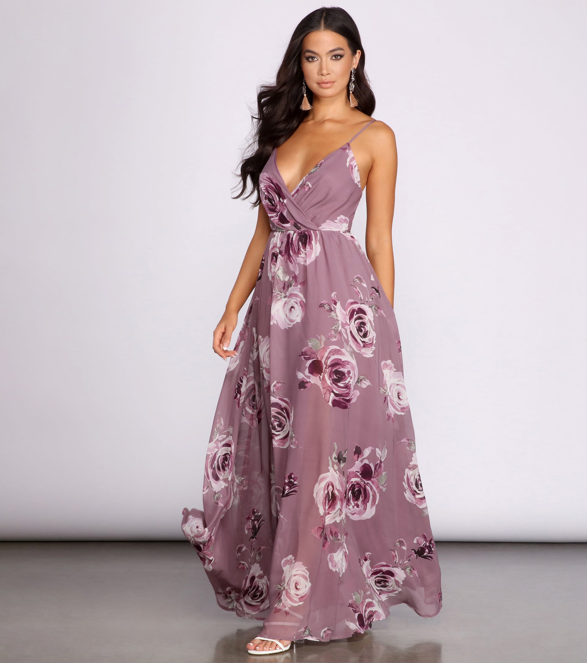 Hila Floral Chiffon A-Line Dress & Windsor