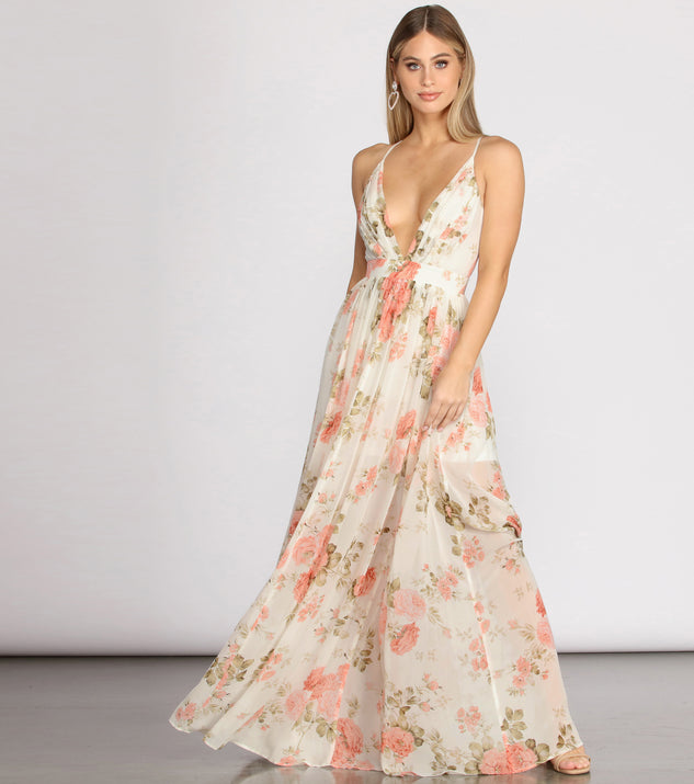 Tori Floral Chiffon A-Line Dress & Windsor