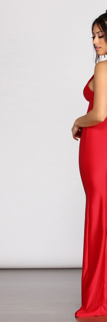 Sami Lace Up Mermaid Dress is a stunning choice for a bridesmaid dress or maid of honor dress, and to feel beautiful at Prom 2023, spring weddings, formals, & military balls!