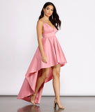 Taralynn Taffeta High Low Evening Dress is a stunning choice for a bridesmaid dress or maid of honor dress, and to feel beautiful at Prom 2023, spring weddings, formals, & military balls!
