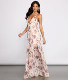 Lucy Formal Floral Chiffon A-Line Dress creates the perfect summer wedding guest dress or cocktail party dresss with stylish details in the latest trends for 2023!