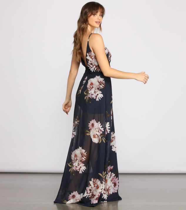 Breanne Printed Floral Chiffon A-Line Dress & Windsor