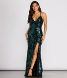 The Annalise Scroll Sequin Cross Back Dress is a gorgeous pick as your 2023 prom dress or formal gown for wedding guest, spring bridesmaid, or army ball attire!