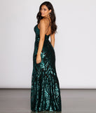 The Annalise Scroll Sequin Cross Back Dress is a gorgeous pick as your 2023 prom dress or formal gown for wedding guest, spring bridesmaid, or army ball attire!