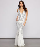 The Danielle Sequin Mesh Mermaid Dress is a gorgeous pick as your 2023 prom dress or formal gown for wedding guest, spring bridesmaid, or army ball attire!