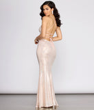 Suzette Lace Back Sequin Dress is a stunning choice for a bridesmaid dress or maid of honor dress, and to feel beautiful at Prom 2023, spring weddings, formals, & military balls!