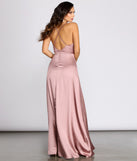 Tierra Cowl Neck Satin A-Line Dress is a stunning choice for a bridesmaid dress or maid of honor dress, and to feel beautiful at Prom 2023, spring weddings, formals, & military balls!