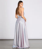 Stefanie Glitter Shine Cross Back A-Line Dress is a stunning choice for a bridesmaid dress or maid of honor dress, and to feel beautiful at Prom 2023, spring weddings, formals, & military balls!