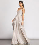 Shira Shine Lace Back Gown is a stunning choice for a bridesmaid dress or maid of honor dress, and to feel beautiful at Prom 2023, spring weddings, formals, & military balls!