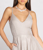 Shira Shine Lace Back Gown is a stunning choice for a bridesmaid dress or maid of honor dress, and to feel beautiful at Prom 2023, spring weddings, formals, & military balls!