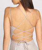 Shira Shine Lace Back Gown is a stunning choice for a bridesmaid dress or maid of honor dress, and to feel beautiful at Prom 2023, spring weddings, formals, & military balls!