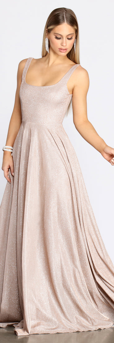 Emery Formal Glitter A-Line Dress creates the perfect summer wedding guest dress or cocktail party dresss with stylish details in the latest trends for 2023!