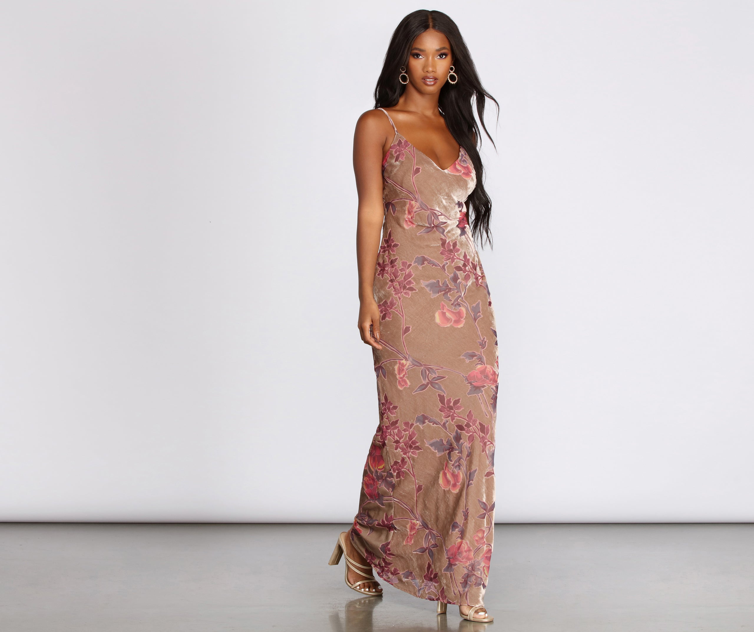 Belmont Floral Velour Dress ①⑤✨①