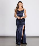 Marina Satin Mermaid Dress is a stunning choice for a bridesmaid dress or maid of honor dress, and to feel beautiful at Prom 2023, spring weddings, formals, & military balls!