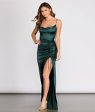 Kayla Cowl Neck Satin Dress creates the perfect summer wedding guest dress or cocktail party dresss with stylish details in the latest trends for 2023!