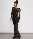 The Blake Heat Stone Mesh Dress is a gorgeous pick as your 2023 prom dress or formal gown for wedding guest, spring bridesmaid, or army ball attire!