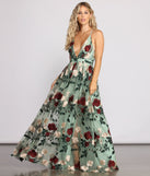 Charena Formal Embroidered Floral Tulle Dress creates the perfect summer wedding guest dress or cocktail party dresss with stylish details in the latest trends for 2023!