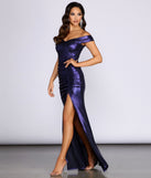 Nora Metallic High Slit Dress is a stunning choice for a bridesmaid dress or maid of honor dress, and to feel beautiful at Prom 2023, spring weddings, formals, & military balls!