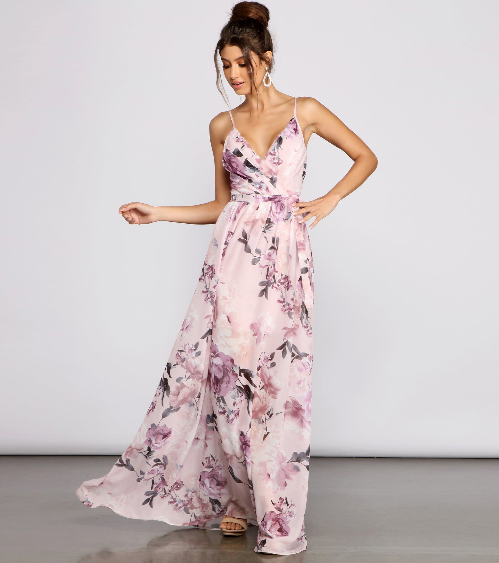 Dana Floral Chiffon Tie-Front Dress & Windsor