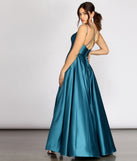 The Dawn Formal Sleeveless Satin Dress is a gorgeous pick as your 2023 prom dress or formal gown for wedding guest, spring bridesmaid, or army ball attire!