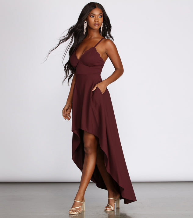 Zara Scallop V High Low Dress creates the perfect summer wedding guest dress or cocktail party dresss with stylish details in the latest trends for 2023!