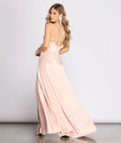 The Eloise Cowl Neck Cross Back A-Line Dress is a gorgeous pick as your 2023 prom dress or formal gown for wedding guest, spring bridesmaid, or army ball attire!