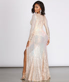 The Kenia Ombre Sequin Wrap Dress is a gorgeous pick as your 2023 prom dress or formal gown for wedding guest, spring bridesmaid, or army ball attire!