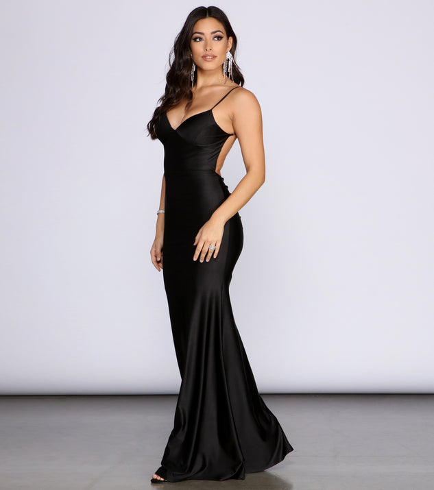 Willa Low Ruched Back Dress is a stunning choice for a bridesmaid dress or maid of honor dress, and to feel beautiful at Prom 2023, spring weddings, formals, & military balls!