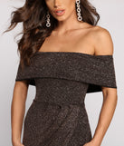 The Elle Glitter Off The Shoulder Wrap Dress is a gorgeous pick as your 2023 prom dress or formal gown for wedding guest, spring bridesmaid, or army ball attire!