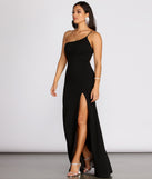The Elyse One Shoulder Tie Back Mermaid Dress is a gorgeous pick as your 2023 prom dress or formal gown for wedding guest, spring bridesmaid, or army ball attire!
