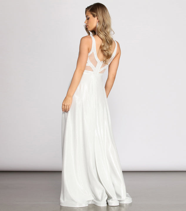 Esme Formal High Slit Glitter Dress & Windsor